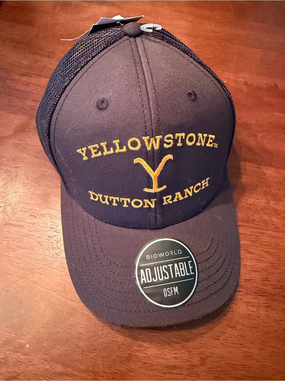 Yellowstone Dutton Ranch Trucker Cap - Black with Gold Embroidery